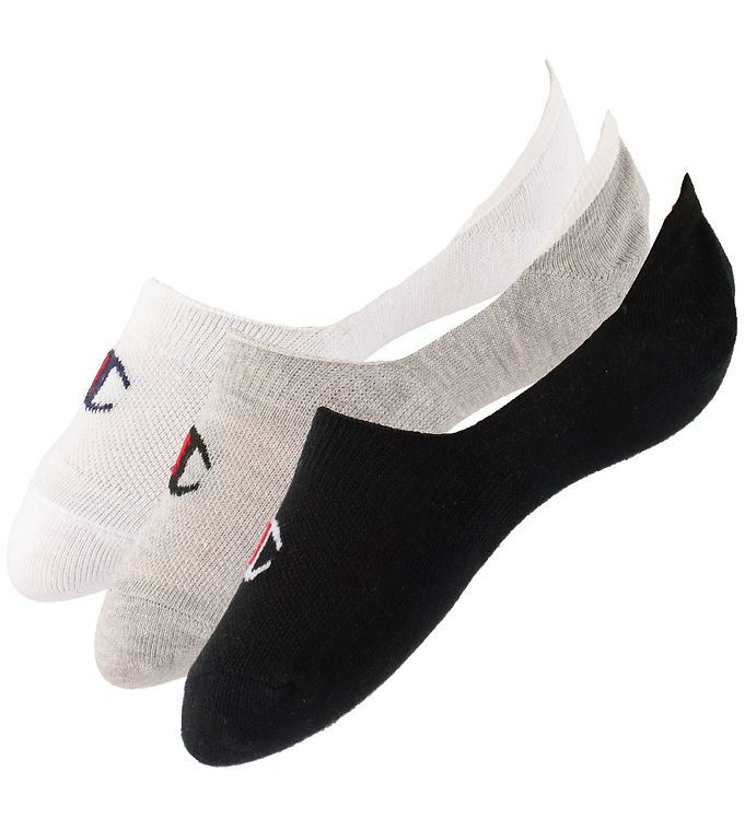 Champion Strømper Footie Pak White Grey Black