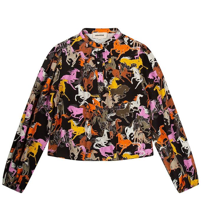 Zadig & Voltaire Skjorte Wild Sound Sort M. Heste