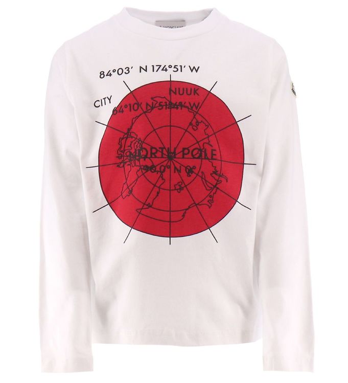 Moncler Bluse Hvid Rød