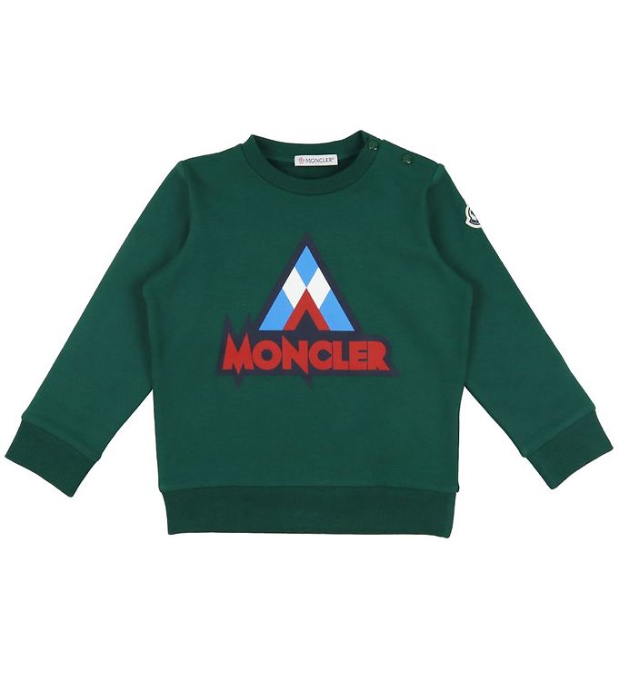 7: Moncler Sweatshirt - Mørkegrøn m. Rød