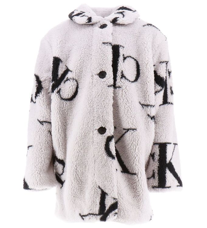 Image of Calvin Klein Fleecefrakke - Monogram Teddy - Grå/Sort (277311-3811339)