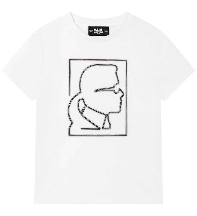 #3 - Karl Lagerfeld T-shirt - Tron - Hvid m. Sort