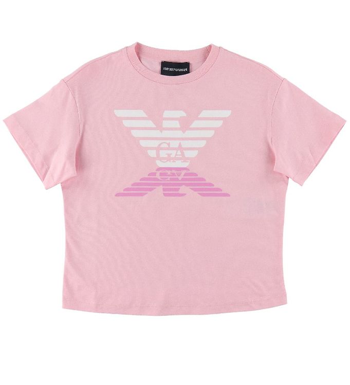 Emporio Armani T-shirt - Rosa Orchidea m. Logo