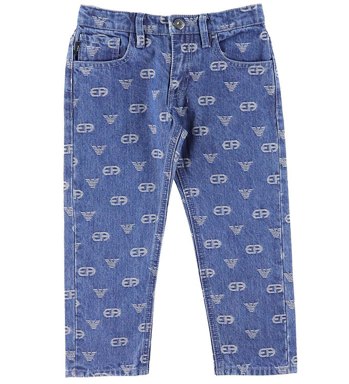Emporio Armani Jeans Denim Blue Medium Hvid Logoer