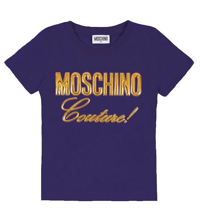 16: Moschino T-shirt - Navy m. Guld