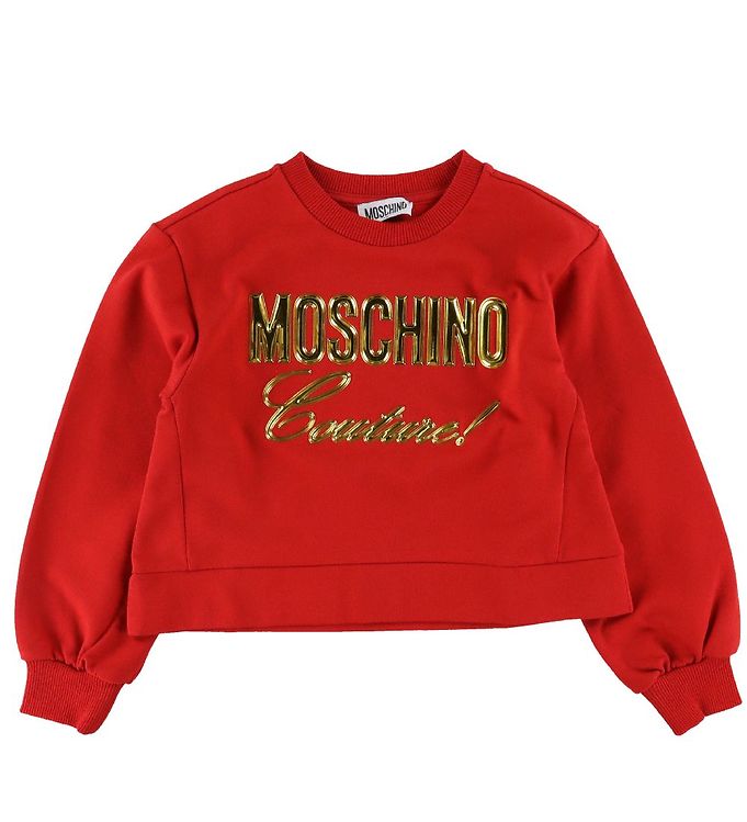 #2 - Moschino Sweatshirt - Rød m. Guld