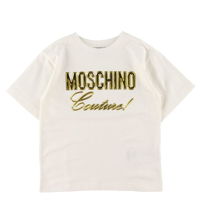 18: Moschino T-shirt - Hvid m. Guld