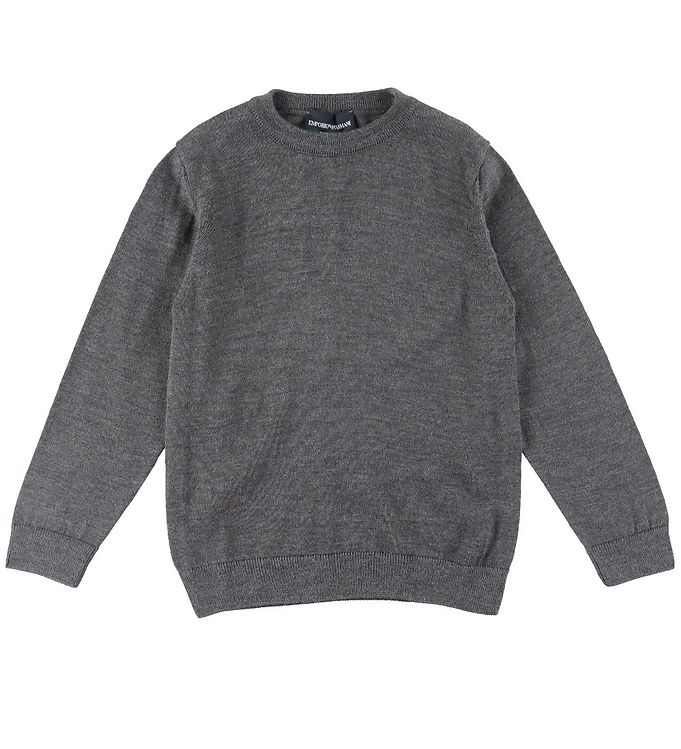 Emporio Armani Bluse Uld Akryl Gråmeleret Hvid