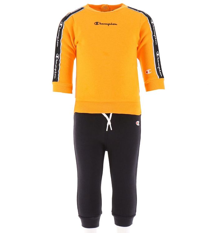 Champion Sweatshirt/Sweatpants  Orange/Sort