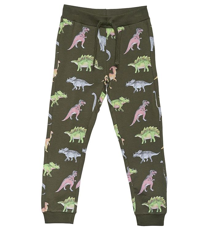 #3 - Minymo Sweatpants - Forest Night m. Dinosaur