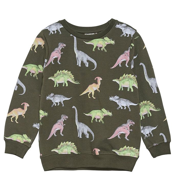 Minymo Sweatshirt  Forest Night m. Dinosaur Allover