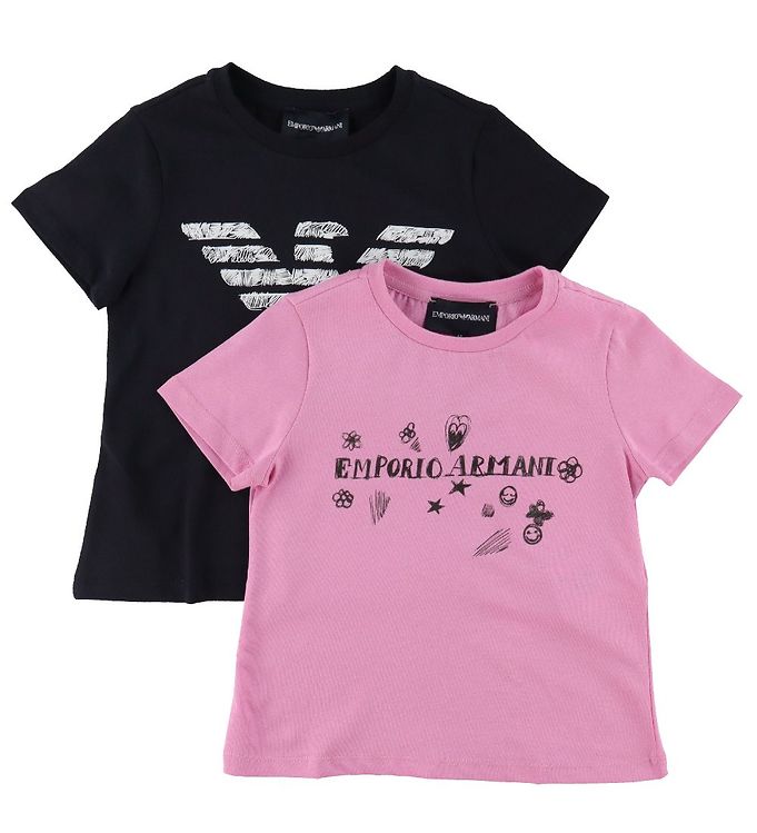 15: Emporio Armani T-shirts - 2-pak - Navy/Flamingo