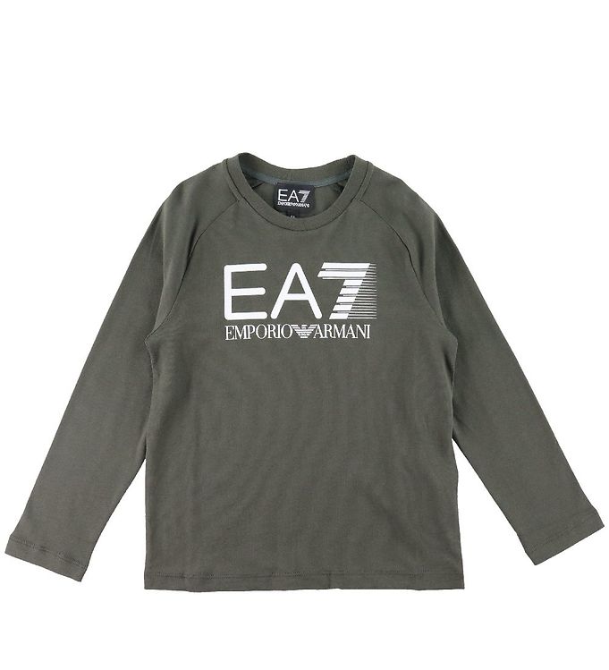 EA7 Bluse - Black Ink m. Logo