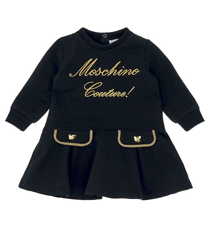 4: Moschino Sweatkjole - Sort m. Guld