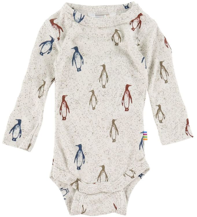 Image of Joha Body l/æ - Bambus - Grå m. Pingviner - 60 - Joha Body L/Æ (275123-3712170)