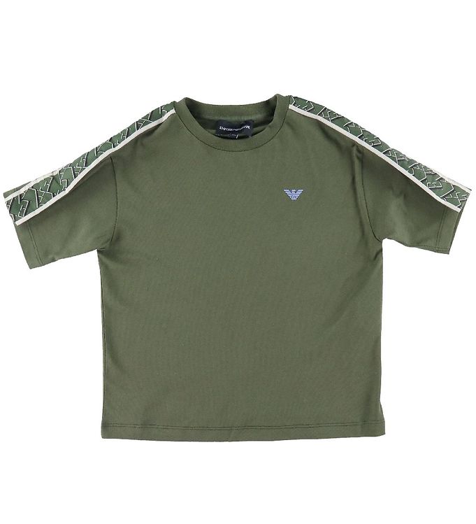 Emporio Armani Shirt Armygrøn Logostribe