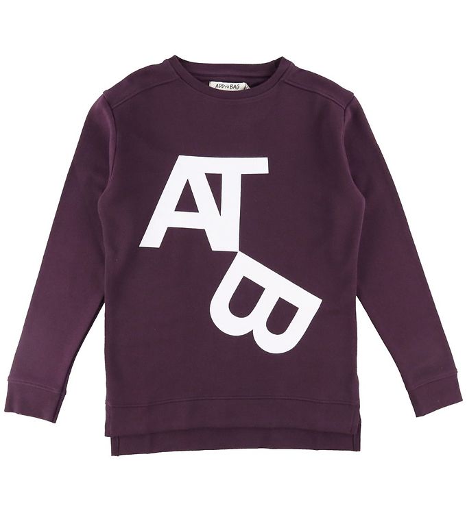 Billede af Add to Bag Sweatshirt - Mørk Lilla m. Print