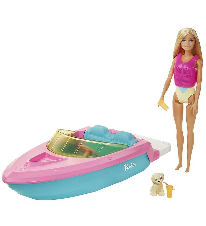 Dukkesæt Med Speedbåd Fra Barbie