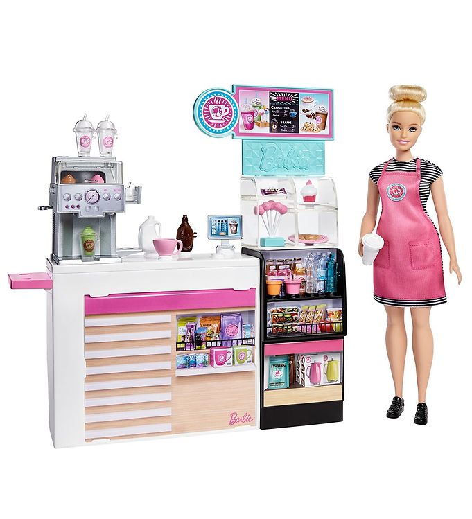 Image of Barbie Dukkesæt - Med Coffee Shop - OneSize - Barbie Dukke (288581-4137287)