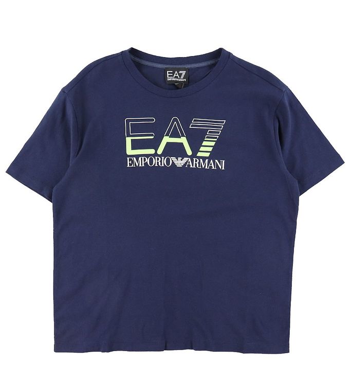 12: EA7 T-shirt - Navy m. Lime