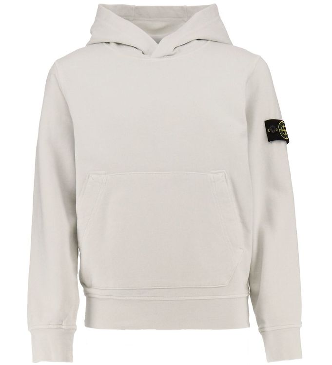 Image of Stone Island Hættetrøje - Pearl Grey - 10 år (140) - Stone Island Hættetrøje (289729-4164125)
