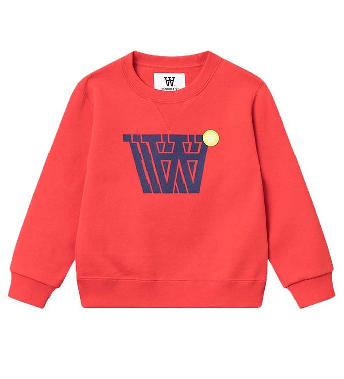 8: Wood Wood Sweatshirt - Rod Badge Logo - Apple Red