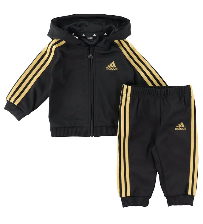 tildele friktion plantageejer adidas Performance Træningssæt - I 3S SHINY TS - Guld/Sort