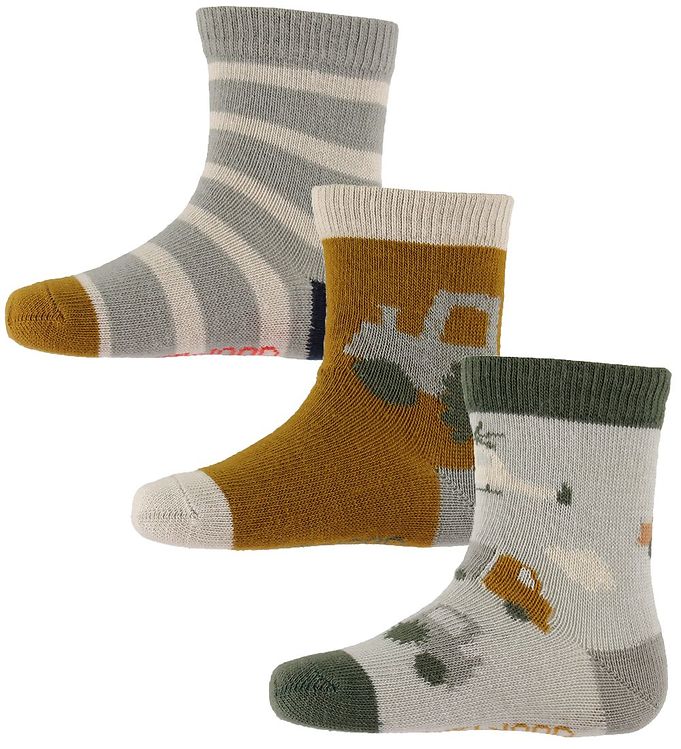 6: Liewood Strømper - Silas - 3-Pack - Dove Blue