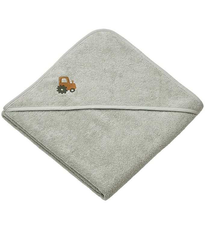 Image of Liewood Håndklæde - 100x100 cm - Goya Hooded - Vehicles Dove Blu - OneSize - Liewood Håndklæde (289963-4166341)