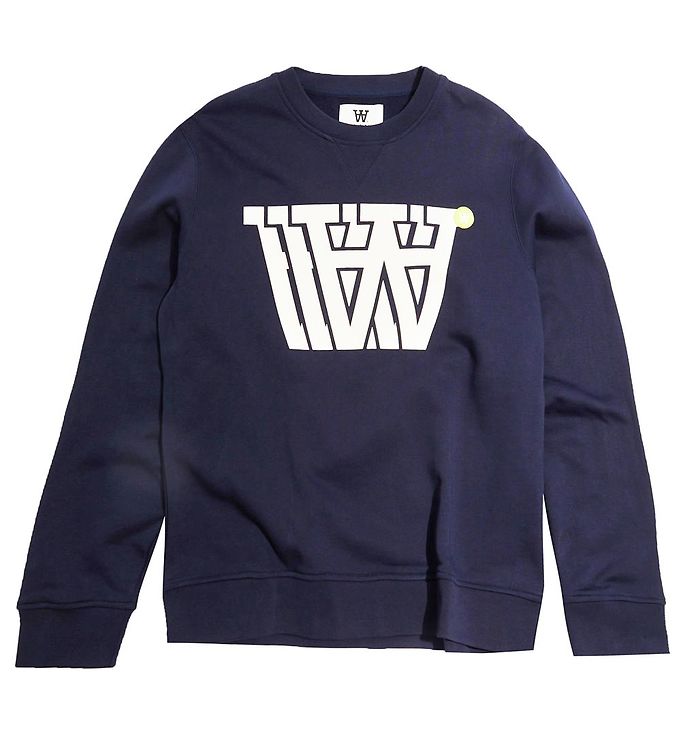Wood Wood Sweatee Shirt Tye Badge Navy