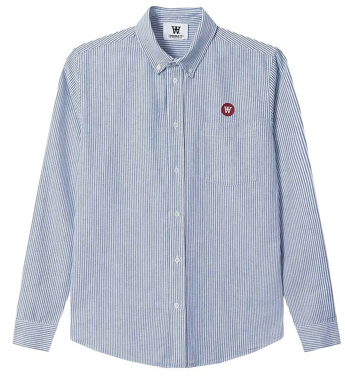 Wood Wood Skjorte Tod Shirt Blue Stripes