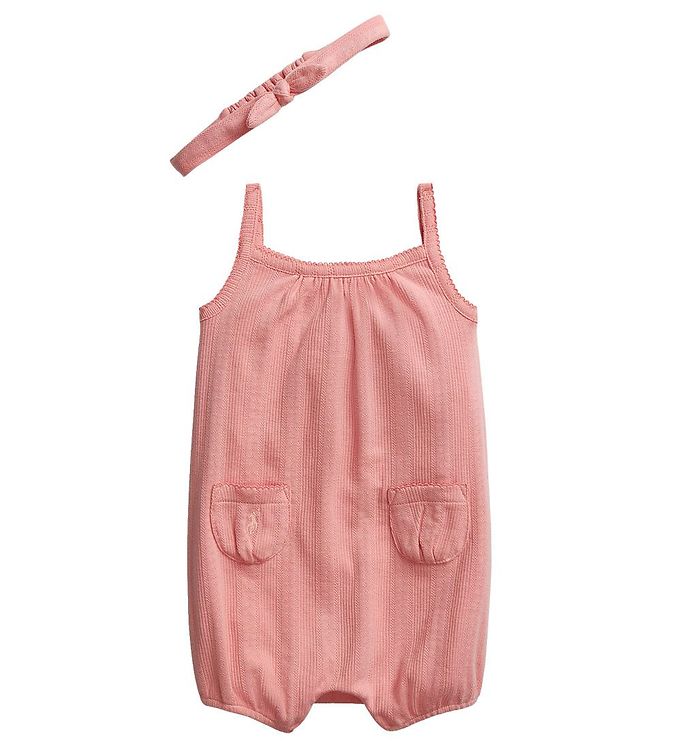 #2 - Polo Ralph Lauren Sommerdragt - Baby Classics I - Rosa m. Hulmøn