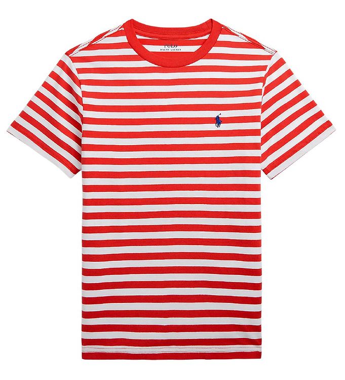 Polo Ralph Lauren T-shirt - Classics I - Rød/Hvidstribet