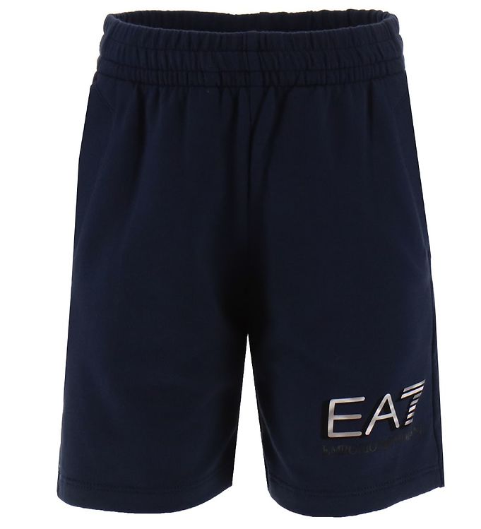 4: EA7 Sweatshorts - Navy m. Sølv