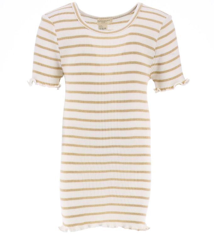#3 - Minimalisma T-shirt - Silke/Bomuld - Blomst - Honey Stripes