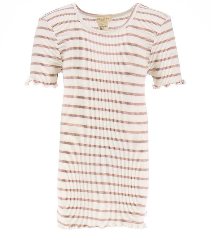 #3 - Minimalisma T-shirt - Silke/Bomuld - Blomst - Dusty Stripes