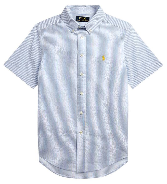 Polo Ralph Lauren Skjorte k/æ - Classics II - Blå/Hvidstribet