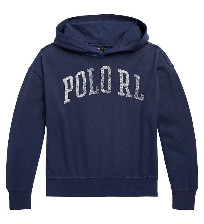 Polo Ralph Lauren Hættetrøje i Navy med Hvid Logo