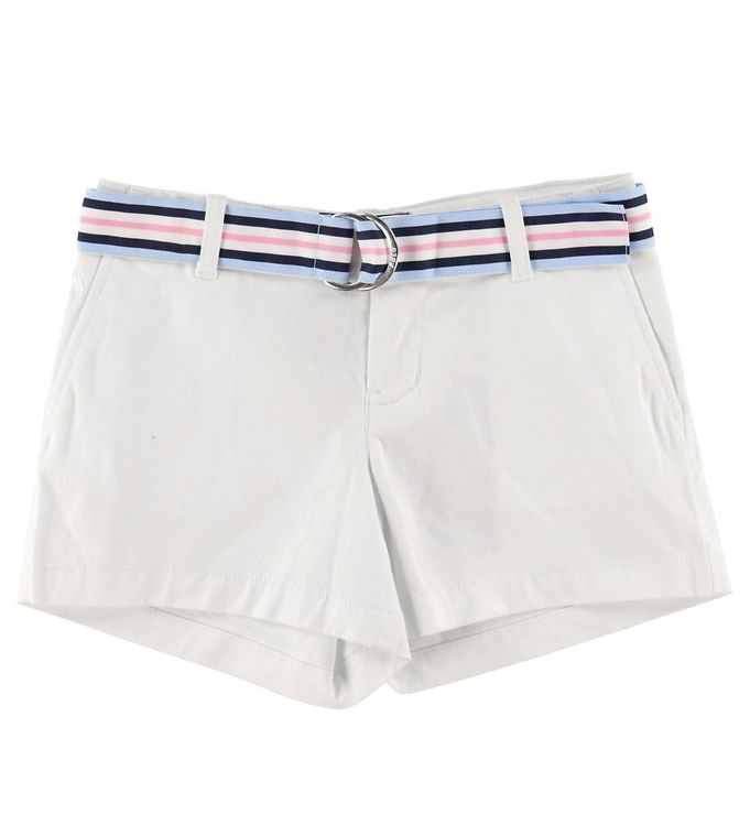 4: Polo Ralph Lauren Shorts - Watch Hill - Hvid m. Bælte
