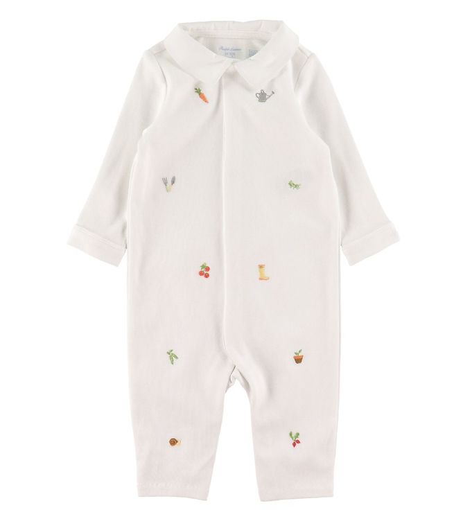 Polo Ralph Lauren Heldragt - Baby Collection - Hvid m. Broderi