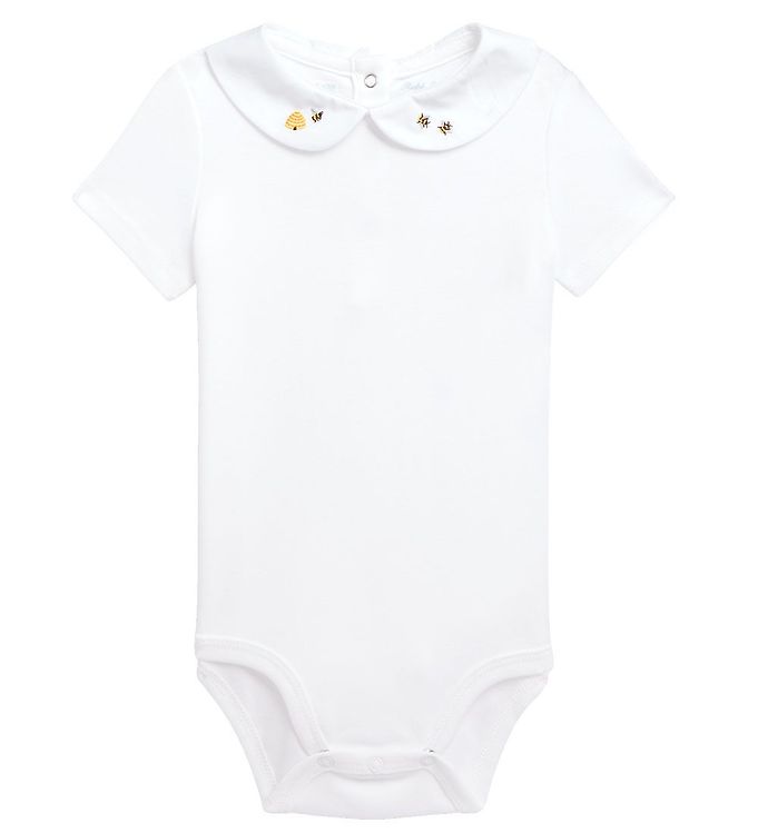 Polo Ralph Lauren Body k/æ - Baby Collection - Hvid m. Bier