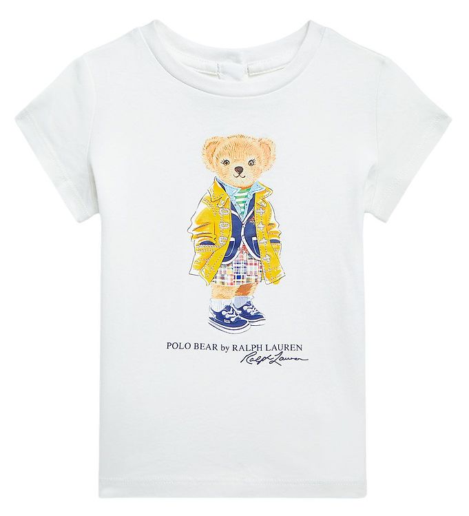 Polo Ralph Lauren T-shirt - Watch Hill - Offwhite m. Bamse