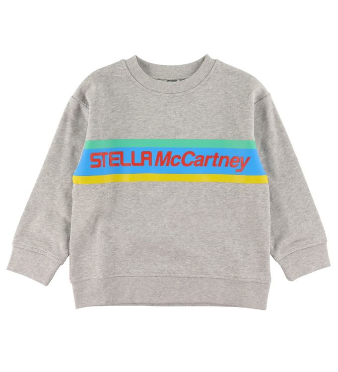 13: Stella McCartney Kids Sweatshirt - Gråmeleret m. Stribe