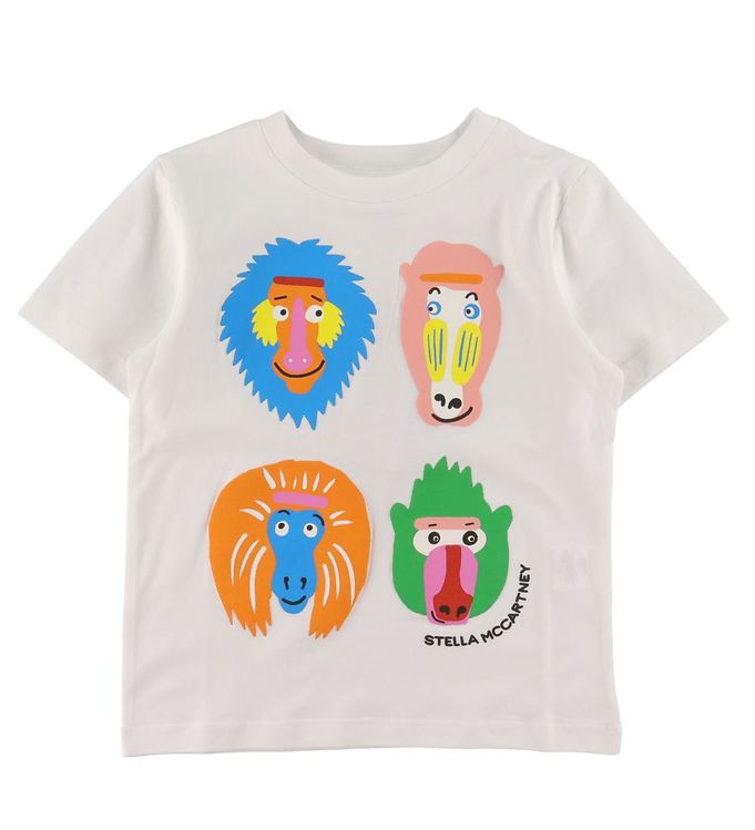 6: Stella McCartney Kids T-shirt - Hvid m. Aber