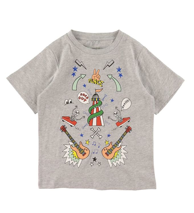 Stella McCartney Kids T-shirt - Gråmeleret m. Print