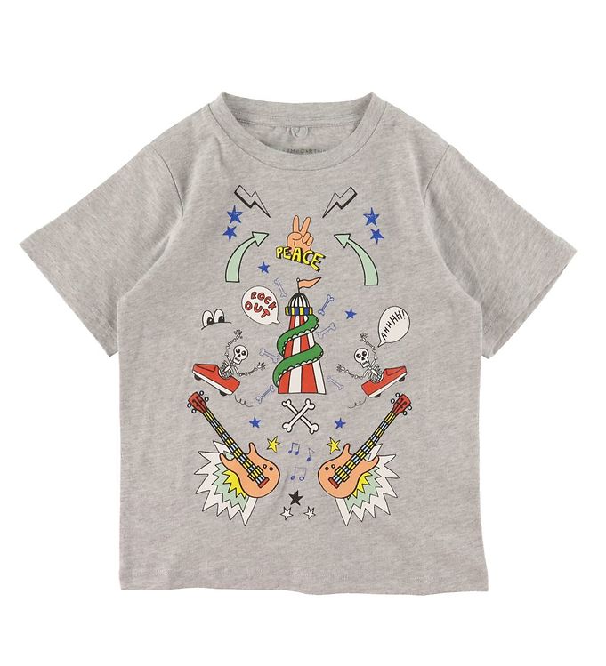 Stella Mccartney Kids T Shirt Gråmeleret M. Print