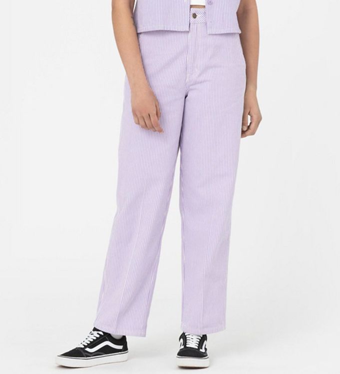 Dickies Jeans Hickory Hickory Stribet Lilla Hvid