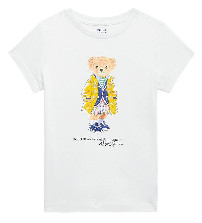 6: Polo Ralph Lauren T-shirt - Watch Hill - Hvid m. Bamse