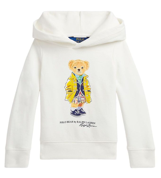 Polo Ralph Lauren Hættetrøje Watch Hill i Hvid med Bamse