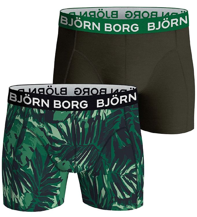 Image of Björn Borg Boxershorts - 2-pak - Grøn/Sort (292125-4197868)